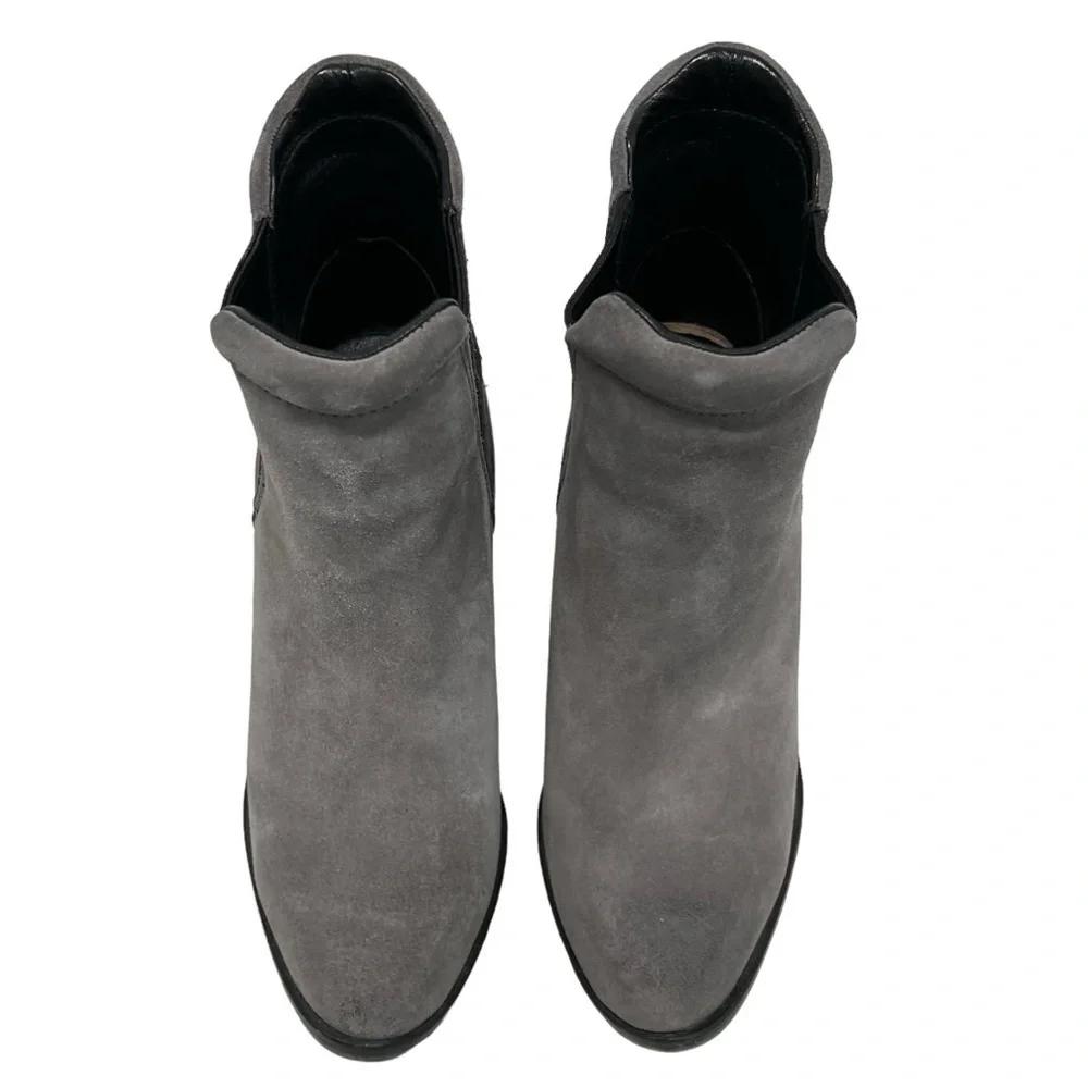 Sorel After Hours Gray Suede Wedge Heel Casual Ankle Boots Women’s 6.5 - Picture 5 of 15